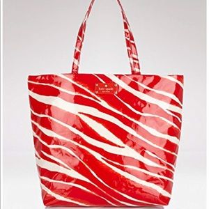 Kate Spade Daycation Bon Shopper Red Zebra Tote